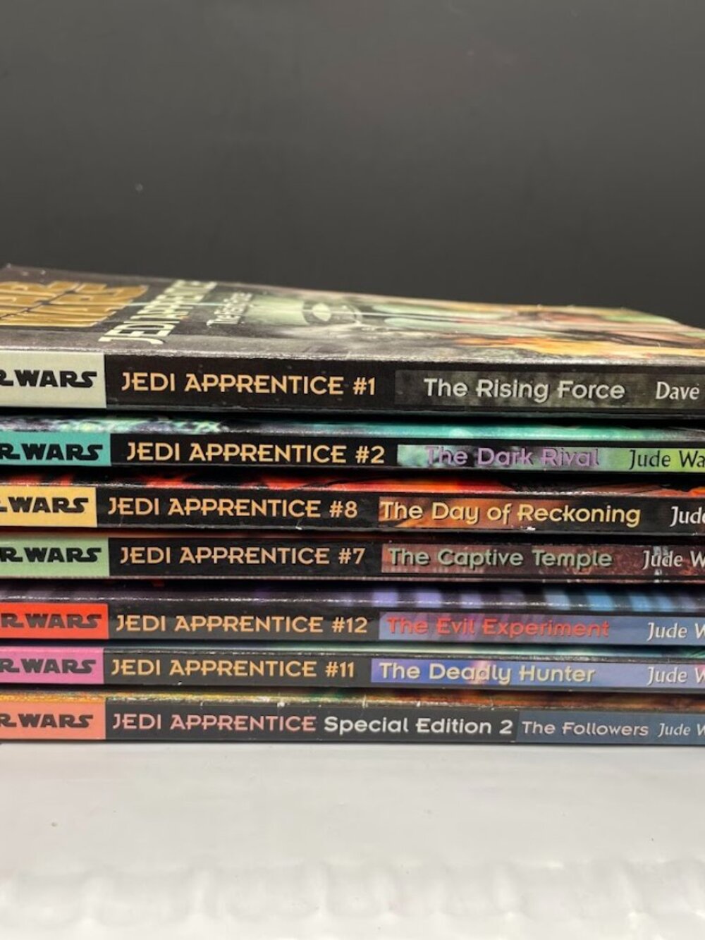 Lot of 7 STAR WARS Jedi Apprentice Books 1 2 7 8 11 12  Special Edition 2